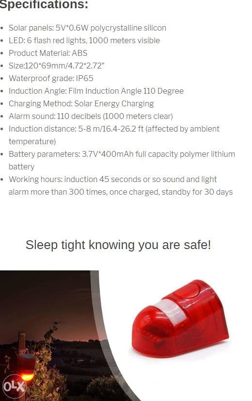 SOLARNI ZVUCNI ALARM ZA KUĆU, DVORIŠTE, FIRME, FABRIKE 5