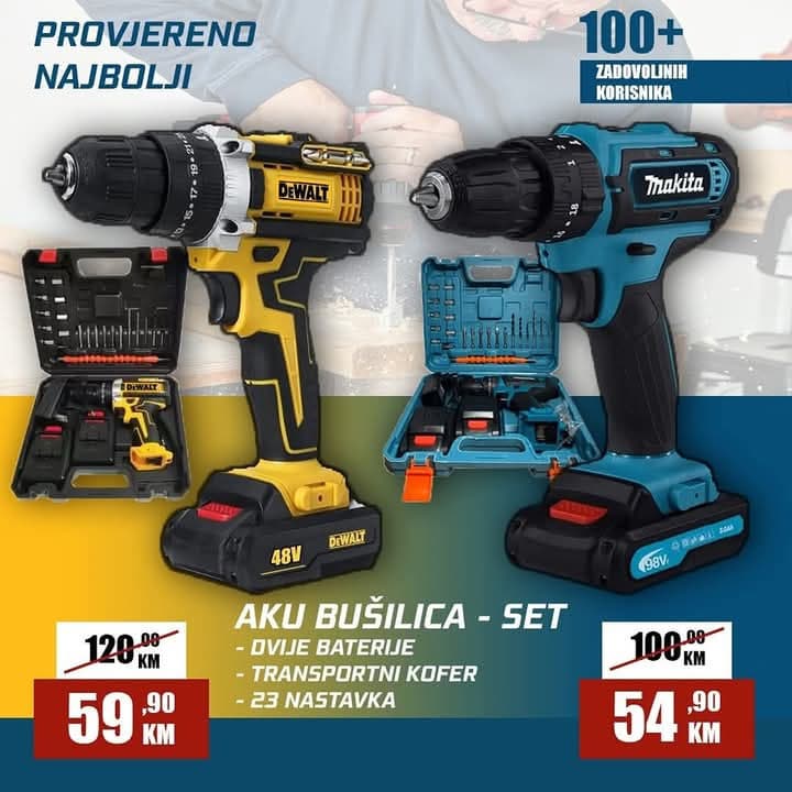 Aku busilica 48 v makita ili dewalt