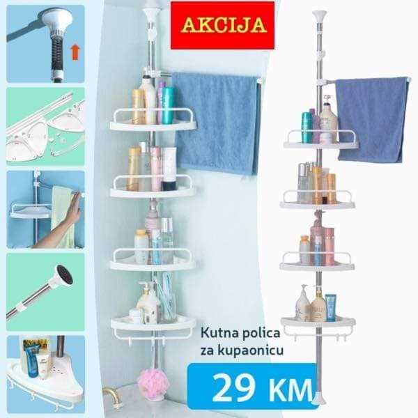 polica za kupatilo kutna