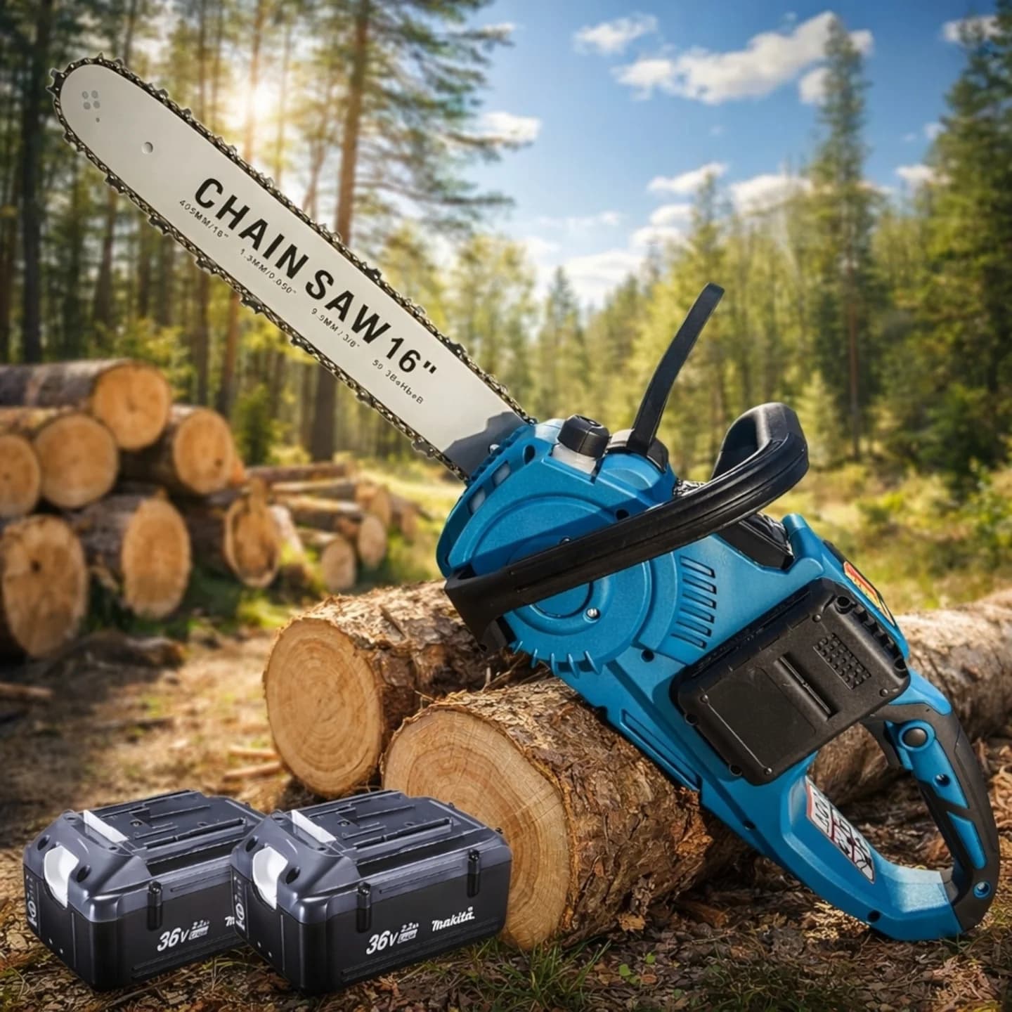 MAKITA aku motorna pila 16"(40cm)| 2 baterije + punjač 3