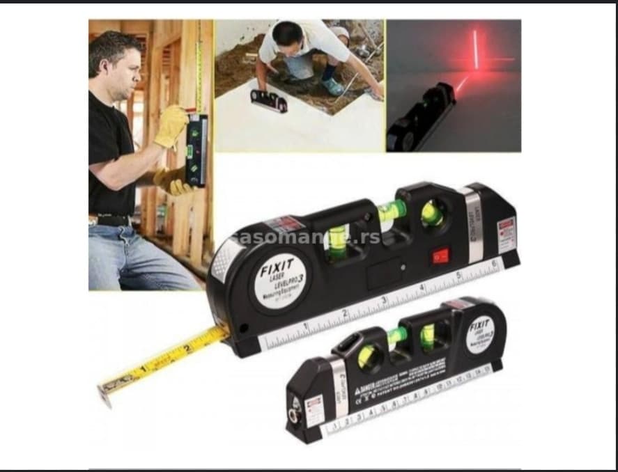 Laserska libela 3u1 vaser vaga sa metrom 2